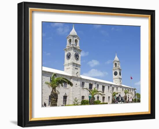 Clock Tower (Mall) at the Royal Naval Dockyard, Bermuda, Central America-Michael DeFreitas-Framed Photographic Print