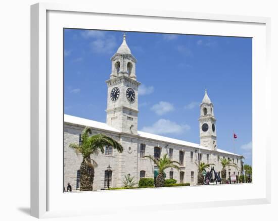 Clock Tower (Mall) at the Royal Naval Dockyard, Bermuda, Central America-Michael DeFreitas-Framed Photographic Print