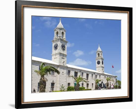 Clock Tower (Mall) at the Royal Naval Dockyard, Bermuda, Central America-Michael DeFreitas-Framed Photographic Print