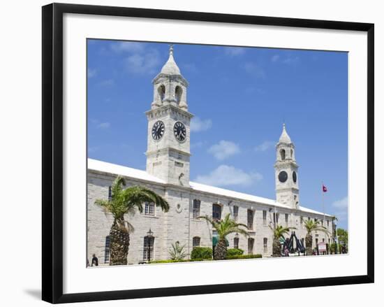 Clock Tower (Mall) at the Royal Naval Dockyard, Bermuda, Central America-Michael DeFreitas-Framed Photographic Print