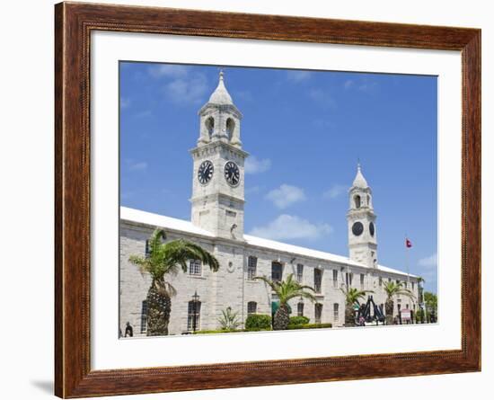 Clock Tower (Mall) at the Royal Naval Dockyard, Bermuda, Central America-Michael DeFreitas-Framed Photographic Print