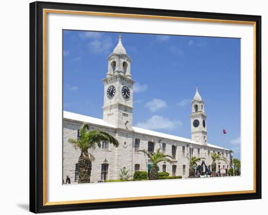 Clock Tower (Mall) at the Royal Naval Dockyard, Bermuda, Central America-Michael DeFreitas-Framed Photographic Print