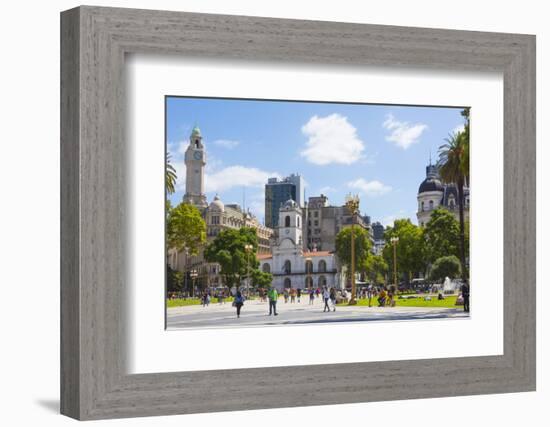 Clock tower of City Legislature Building, Buenos Aires, Argentina-Keren Su-Framed Photographic Print