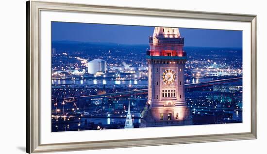 Clock Tower of the Custom House, Boston, Suffolk County, Massachusetts, USA-null-Framed Premium Photographic Print