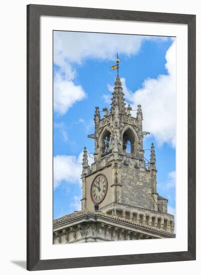 Clock tower of town hall, Avignon, France-Jim Engelbrecht-Framed Photographic Print