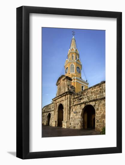 Clock Tower, Plaza de La Paz, Old City, Cartagena, Colombia-Jerry Ginsberg-Framed Photographic Print