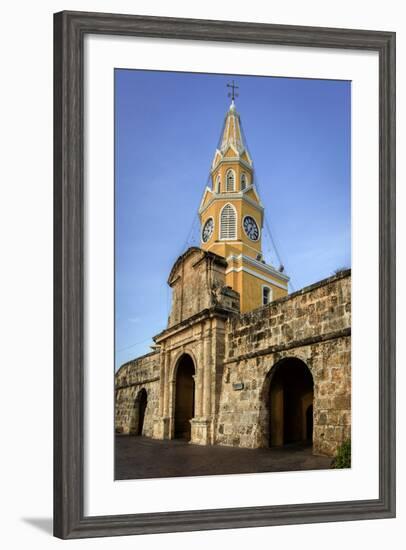 Clock Tower, Plaza de La Paz, Old City, Cartagena, Colombia-Jerry Ginsberg-Framed Photographic Print