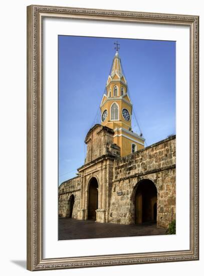 Clock Tower, Plaza de La Paz, Old City, Cartagena, Colombia-Jerry Ginsberg-Framed Photographic Print