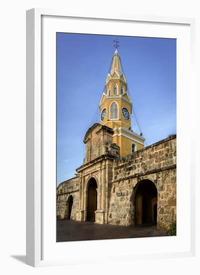 Clock Tower, Plaza de La Paz, Old City, Cartagena, Colombia-Jerry Ginsberg-Framed Photographic Print