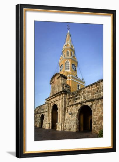 Clock Tower, Plaza de La Paz, Old City, Cartagena, Colombia-Jerry Ginsberg-Framed Photographic Print