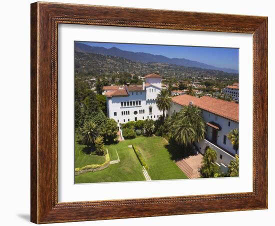 Clock Tower View, Santa Barbara County Courthouse, Santa Barbara, California-Richard Cummins-Framed Photographic Print