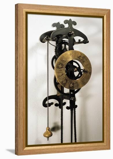 Clock with Pendulum Designed-Galileo Galilei-Framed Premier Image Canvas