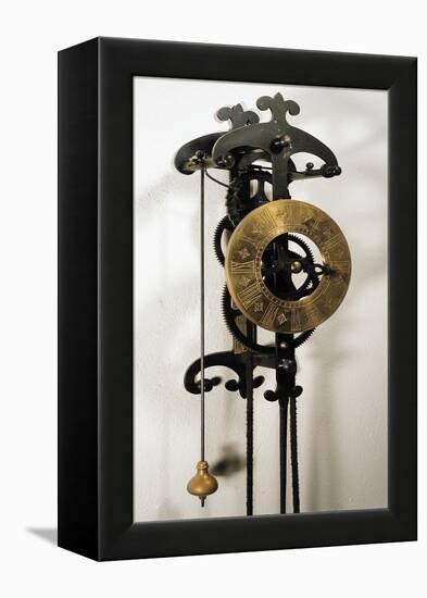 Clock with Pendulum Designed-Galileo Galilei-Framed Premier Image Canvas