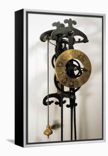 Clock with Pendulum Designed-Galileo Galilei-Framed Premier Image Canvas