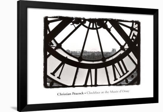 Clockface at the Musee d'Orsay-Christian Peacock-Framed Art Print