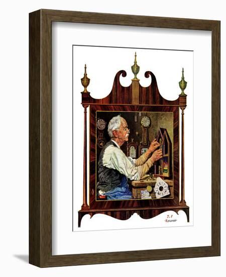 "Clockmaker,"July 18, 1931-J.F. Kernan-Framed Giclee Print