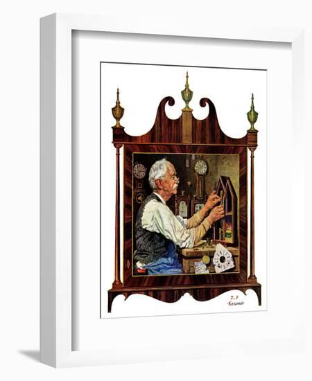 "Clockmaker,"July 18, 1931-J.F. Kernan-Framed Giclee Print