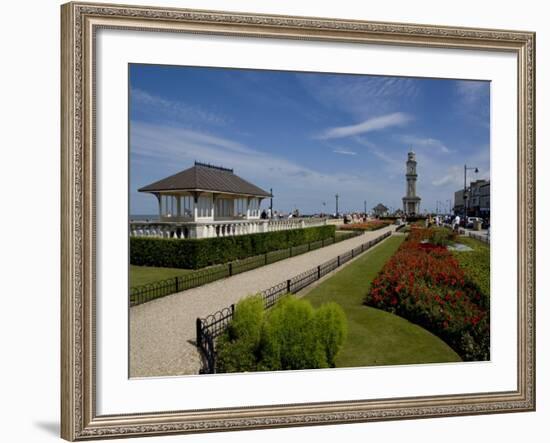 Clocktower and Gardens in 2007, Herne Bay, Kent, England, United Kingdom, Europe-Charles Bowman-Framed Photographic Print