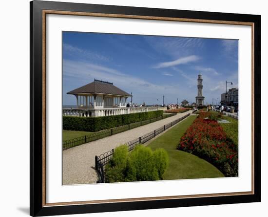 Clocktower and Gardens in 2007, Herne Bay, Kent, England, United Kingdom, Europe-Charles Bowman-Framed Photographic Print