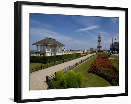 Clocktower and Gardens in 2007, Herne Bay, Kent, England, United Kingdom, Europe-Charles Bowman-Framed Photographic Print