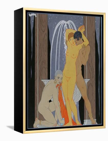 Clodia, Matronne Impudique (Clodia, Immodest Matron), 1929 (Engraving)-Georges Barbier-Framed Premier Image Canvas