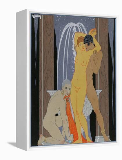 Clodia, Matronne Impudique (Clodia, Immodest Matron), 1929 (Engraving)-Georges Barbier-Framed Premier Image Canvas