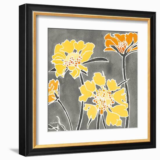 Cloisonne Beauty II Gray Crop-Shirley Novak-Framed Art Print