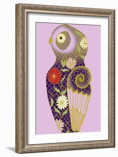 Cloissone Owl-null-Framed Giclee Print