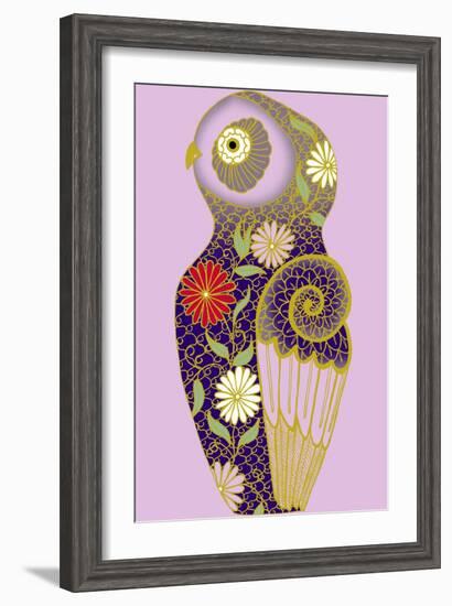 Cloissone Owl-null-Framed Giclee Print