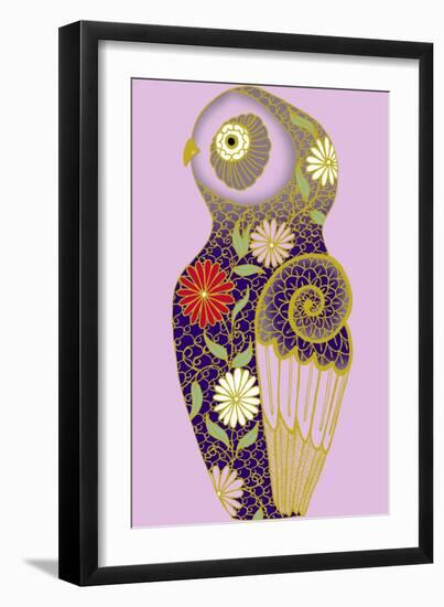 Cloissone Owl-null-Framed Giclee Print
