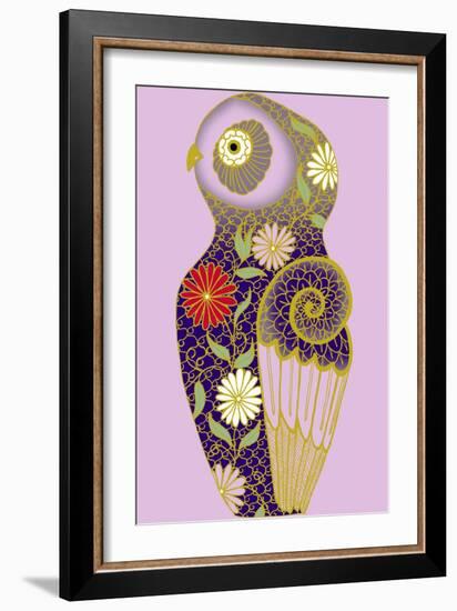 Cloissone Owl-null-Framed Giclee Print