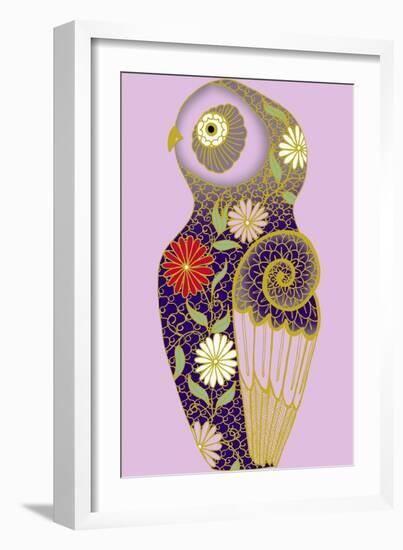 Cloissone Owl-null-Framed Giclee Print