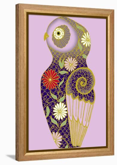 Cloissone Owl-null-Framed Premier Image Canvas