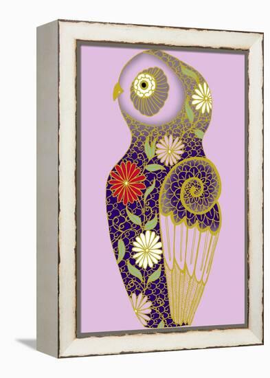 Cloissone Owl-null-Framed Premier Image Canvas