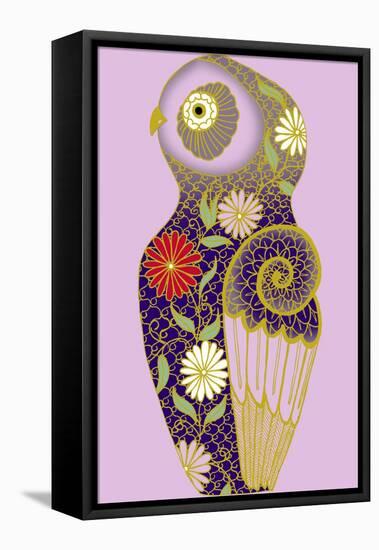 Cloissone Owl-null-Framed Premier Image Canvas