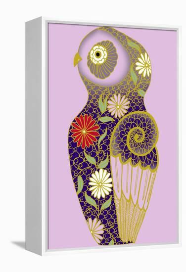 Cloissone Owl-null-Framed Premier Image Canvas