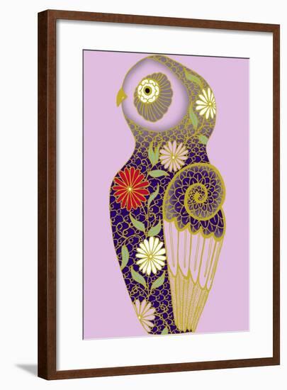 Cloissone Owl-null-Framed Giclee Print