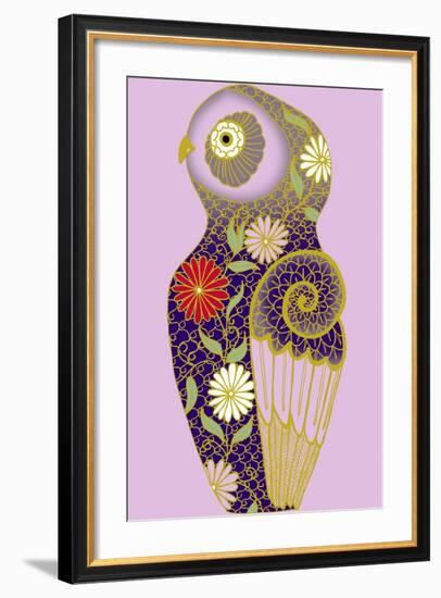 Cloissone Owl-null-Framed Giclee Print