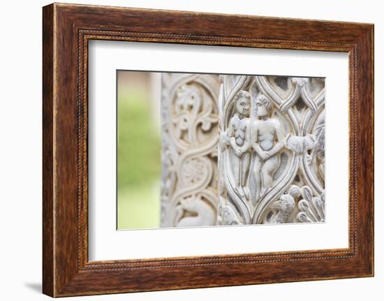 Cloister columns detail, Cathedral of Monreale, Monreale, Palermo, Sicily, Italy, Europe-Marco Simoni-Framed Photographic Print