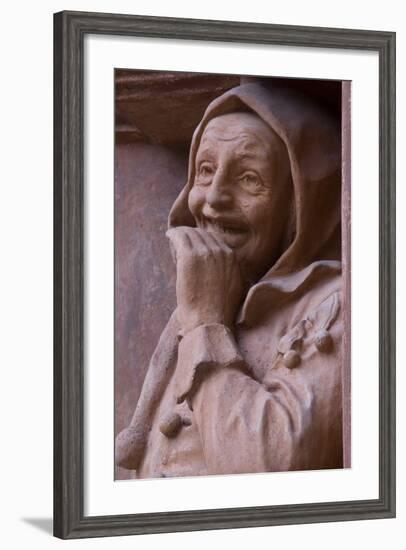 Cloister figure Schloss Schallaburg Melk Austria-Charles Bowman-Framed Photographic Print