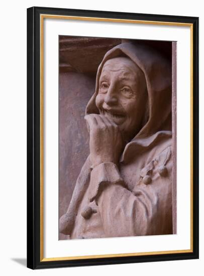 Cloister figure Schloss Schallaburg Melk Austria-Charles Bowman-Framed Photographic Print