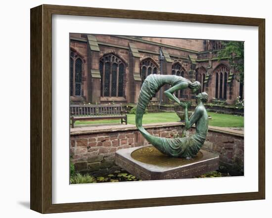 Cloister Garden, Chester Cathedral, Cheshire, England, United Kingdom, Europe-Nelly Boyd-Framed Photographic Print