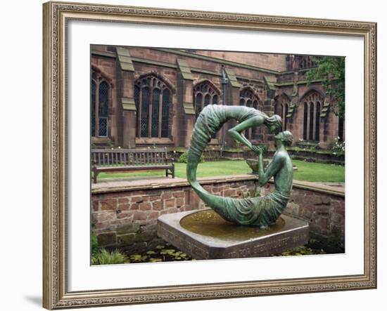 Cloister Garden, Chester Cathedral, Cheshire, England, United Kingdom, Europe-Nelly Boyd-Framed Photographic Print