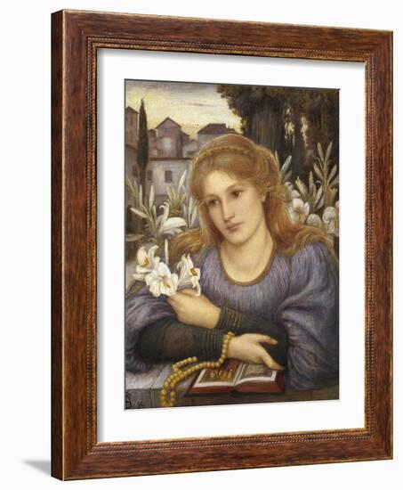 Cloister Lilies, 1891-Marie Spartali Stillman-Framed Giclee Print