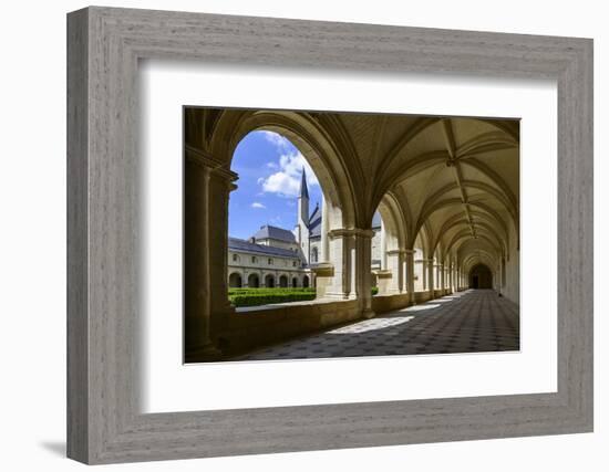 Cloister of Abbey of Fontevraud (Fontevraud L'Abbaye), Dated 12th to 17th Centuries-Nathalie Cuvelier-Framed Photographic Print