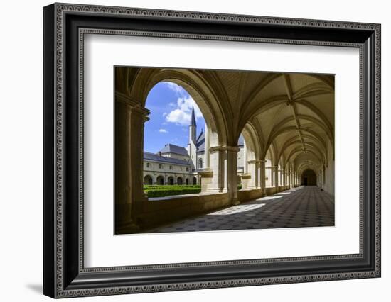 Cloister of Abbey of Fontevraud (Fontevraud L'Abbaye), Dated 12th to 17th Centuries-Nathalie Cuvelier-Framed Photographic Print