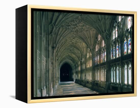 Cloister of Gloucester Cathedral-Peter Thompson-Framed Premier Image Canvas