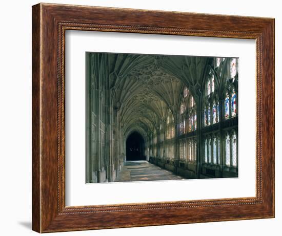 Cloister of Gloucester Cathedral-Peter Thompson-Framed Premium Photographic Print