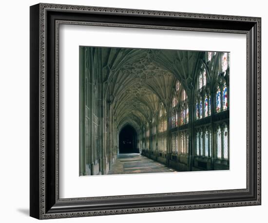 Cloister of Gloucester Cathedral-Peter Thompson-Framed Premium Photographic Print