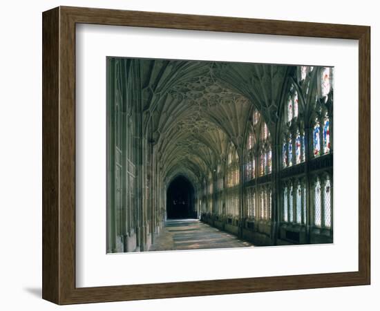 Cloister of Gloucester Cathedral-Peter Thompson-Framed Photographic Print